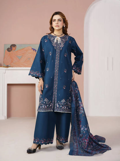 Blue Heritage Embroidered Suit