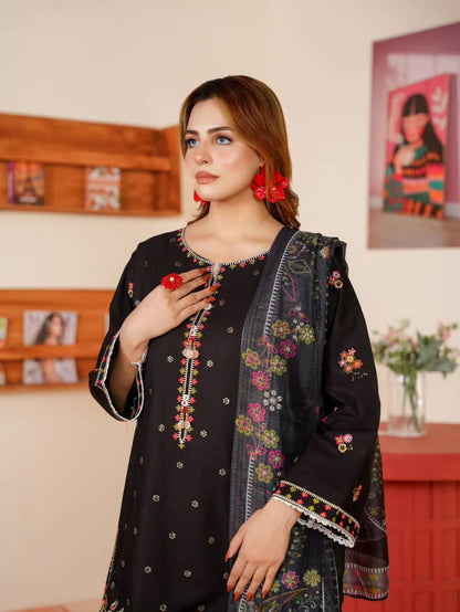 Nidnight Elegance Embroidered Suit